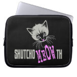 Funny Cat Shut Your MEOWth (dark) Computer Sleeve