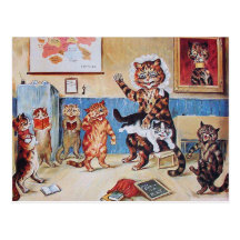 Funny Cats Postcard: The Naughty Puss by L.Wain