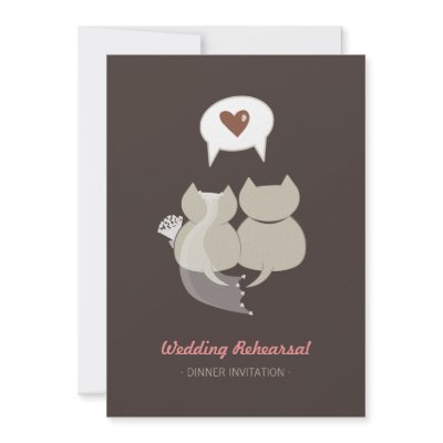Funny Cats - Wedding Rehearsal invitation by BluePlanet