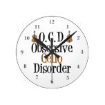 Funny Cello Round Wall Clocks