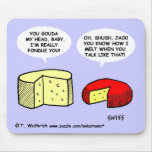 Funny Cheese Cartoon Computer mousepads