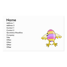 funny chick easter egg business card