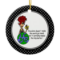 Funny Chocolate Humour Christmas Ornament
