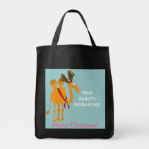 Funny Christmas Bag - Camel in Reindeer Suit