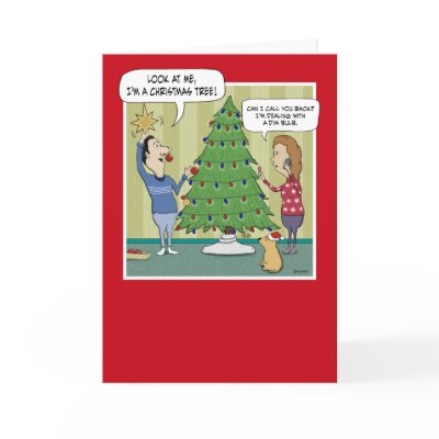 Funny Christmas card: Dim Bulb by chuckink