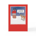 Funny Christmas card: Santa Stuck