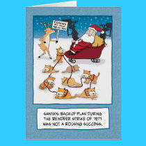 Funny Christmas card: Sleigh Cats cards