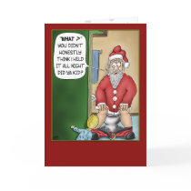 Funny Christmas Cards: Bathroom Break