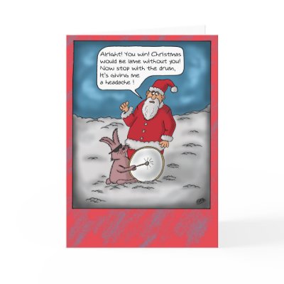 Funny Christmas Cards: Christmas Drums by nopolymon