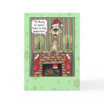 Funny Christmas Cards: Guard Dog on Duty