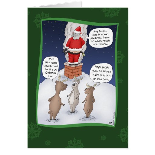 Funny Christmas Cards: Put the Fire Out