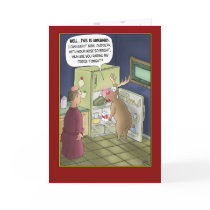 Funny Christmas Cards: Raiding the Fridge