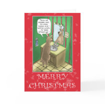 Funny Christmas Cards: Working Christmas Eve