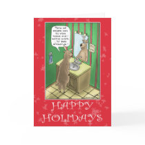 Funny Christmas Cards: Working Christmas Eve