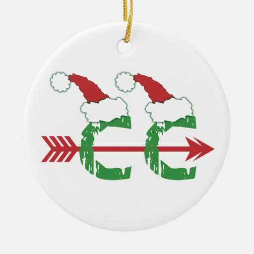 Funny Christmas Cross Country Running (2-sided) Christmas Ornament