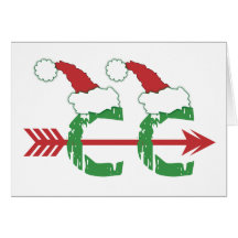 Funny Christmas Cross Country Running Greeting Cards