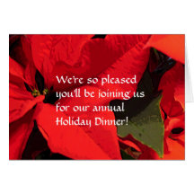Funny Christmas dinner invite Greeting Card
