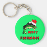 Funny Christmas fishing Keychains