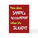 Funny Christmas Joke Card for Accountant or Client