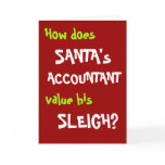 Funny Christmas Joke Card for Accountant or Client
