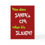 Funny Christmas Joke Card for CPA or Client