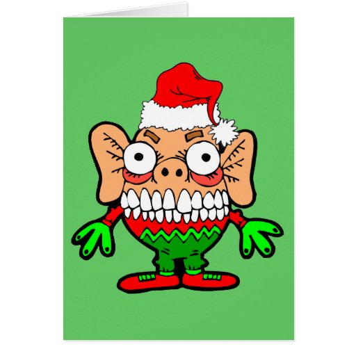 Funny Christmas monster Cards
