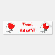 Funny Christmas Mouse Cartoon Bumper Stickers