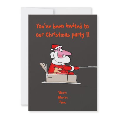 Funny Christmas Party Invitation by bad_Onions