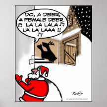 Funny Christmas Poster - Do A Deer