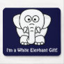Funny Christmas Present: Real White Elephant Gift! Mouse Pad
