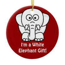 Funny Christmas Present: Real White Elephant Gift! Christmas Ornaments