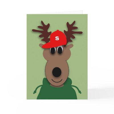 Funny Christmas Reindeer card by mazarakes
