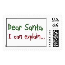 Funny Christmas santa quotes postage stamps gifts stamps