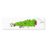 Funny Christmas Tree Cartoon Bumper Sticker