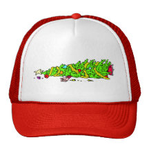 Funny Christmas Tree Cartoon Trucker Hat