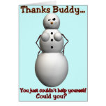 Funny Christmas X-Mas Snowman Boobs Greeting Cards