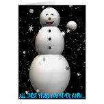 Funny Christmas X-Mas Snowman Greeting Cards!