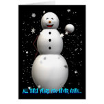 Funny Christmas X-Mas Snowman Greeting Cards!