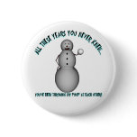 Funny Christmas X-Mas Snowman Poop Pin Button