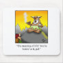 Funny Cigar Wise Man Cartoon Gifts! Mouse Mats