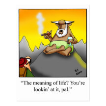 Funny Cigar Wise Man Cartoon Gifts! Post Cards