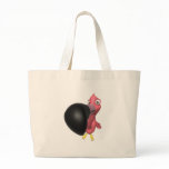 funny close up pink flamingo tote bags