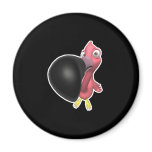 funny close up pink flamingo fridge magnet