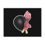 funny close up pink flamingo postcards