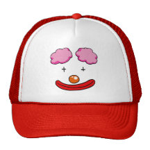 Funny clown face mesh hat