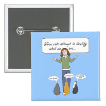 Funny Clueless Kitties Button