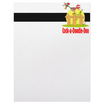 funny cock a doodle doo roster crowing custom letterhead