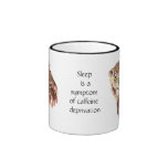 Funny Coffee, Caffeine, Sleep Owl with Attitude Coffee Mugs