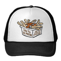 funny comfort food apparel trucker hats
