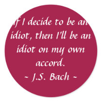Funny Composer Quotes - Bach stickers